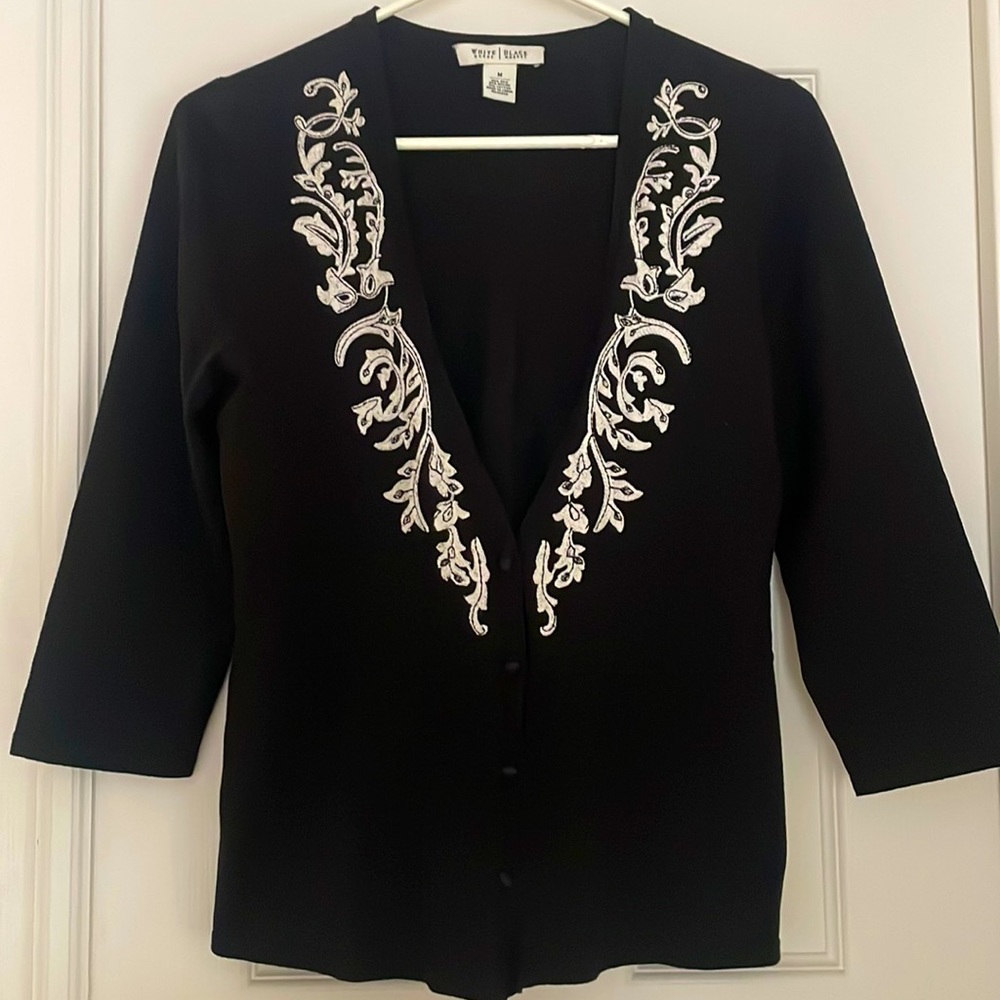 White House Black Market long cardigan, size M